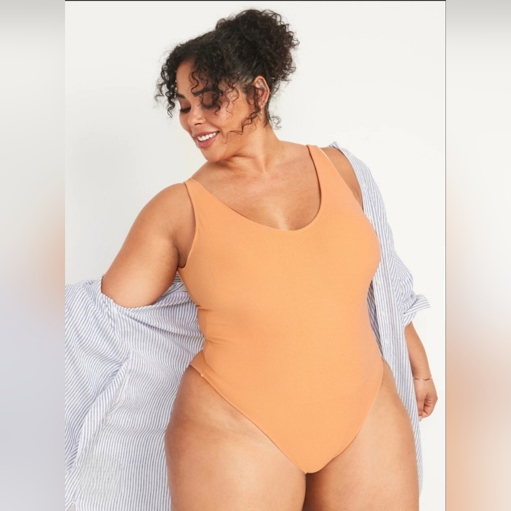 Old Navy Warm Orange One-Piece Swimsuit